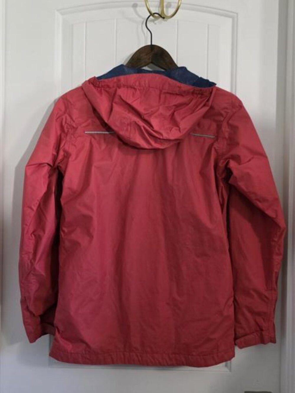 Columbia Coral Pink Hooded Lightweight Rain Jacket Size Large - Picture 9 of 13